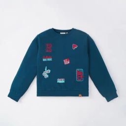 Ed-a-Mamma Kids Blue Cotton Printed Full Sleeves Sweatshirt-image-42