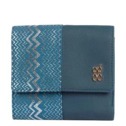 Baggit Blue Printed Tri-Fold Wallet for Women-image-49