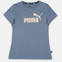 Puma Kids Grey Logo Print T-Shirt-image-24