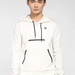 Jack & Jones White Regular Fit Hooded Sweatshirt-image-98