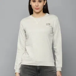 Allen Solly Grey Cotton Logo Print Sweatshirt-image-29