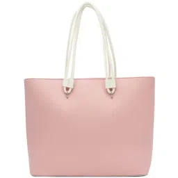 Miraggio Pink Solid Large Tote Handbag-30