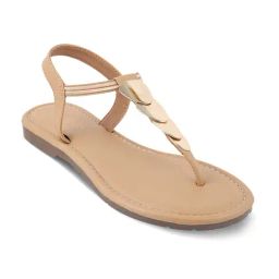 Tresmode Women's Beige Sling Back Sandals-image-9