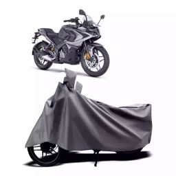 Auto Pearl Two Wheeler Cover with Bag for Bajaj Pulsar RS200 BS6, Silver-image-76