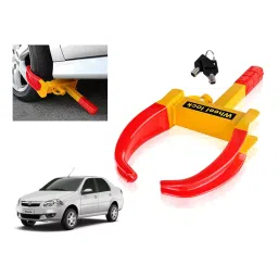 Auto Pearl Claw Type Adjustable Anti Theft Yellow, Red Wheel Clamp Lock for Fiat Siena-image-32