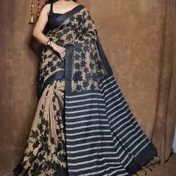 TITHI SAREES Floral Pure Cotton Sambalpuri Saree-picture-6