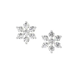 Sparkles Floral Lab Grown Diamonds Earring 0.62 Ct 14K Yellow Gold Studs-image-46