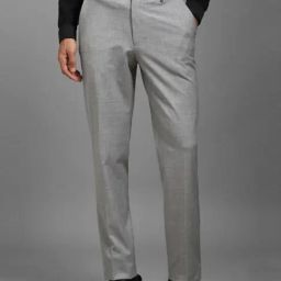 Louis Philippe Grey Slim Fit Trousers-image-35