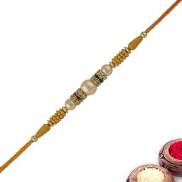 MEIRA JEWELLERY 3-Pcs Rakhi With Roli Chawal & Greeting Card-image-76