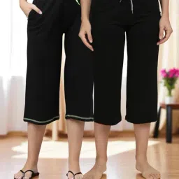 Kryptic Black Solid Capris - Pack Of 2-picture-20