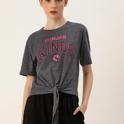 Punjab Kings Women Typography Printed T-shirt-image-25