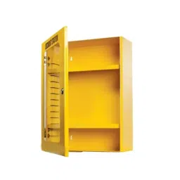 LISC Metal Safety Personal Lockout Tagout Station Yellow, LISC-PLS-10-C-9