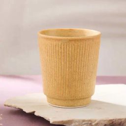Fabindia Home Yellow Ceramic Tumbler (250ml)-image-72