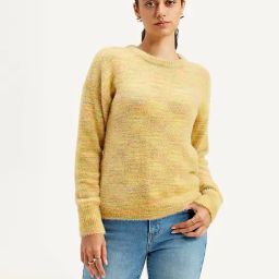 Levi's Yellow Polyester Self Sweater-image-92