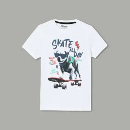 Fame Forever by Lifestyle Boys White Regular Fit T-Shirt-image-92