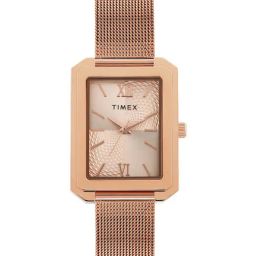Timex Rose Gold Rectangle Dial Analog Womens Watch - TWEL233SMU02-image-9