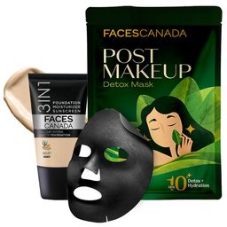 FACES CANADA Set Of 2 Hydra Matte Mini Foundation-Absolute Ivory-011 With Sheet Mask-picture-8