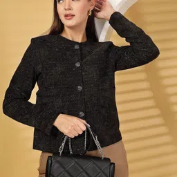 Thirty Threads Women Round Neck Single-Breasted Long Overcoat-picture-48