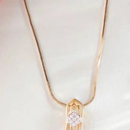 Mia by Tanishq Prism Shield Gold & Diamond Pendant for Women-picture-31