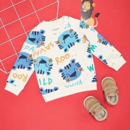 Pantaloons Baby Kids Star White Cotton Printed Full Sleeves Sweatshirts & Hoodies-image-96