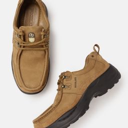 Woodland Men Round-Toe Leather Derbys-image-77