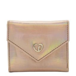 Caprese Karin Pink Faux Leather Textured Tri-Fold Wallet-image-72