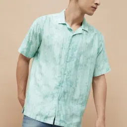 Forca By Lifestyle Blue Regular Fit Printed Shirt-picture-28