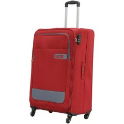 Citizen Wander Weave Red Color Block Soft Large Trolley Bag - 78 Cms-image-3