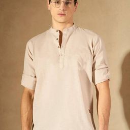 CLOTHRACK Men Polyester Straight Kurtas-image-35