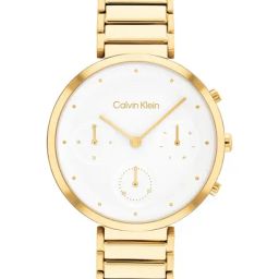 CALVIN KLEIN 25200284 Minimalistic T-Bar Chronograph Watch for Women-image-54