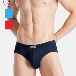 FCUK Multi-Color Cotton Solid Briefs Pack of 3-picture-26