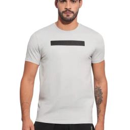 Being Human Grey Regular Fit Logo Printed T-Shirt-48