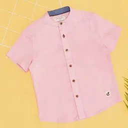 Pantaloons Junior Boys Pink Cotton Shirt-picture-14