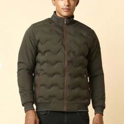 Allen Solly Brown Regular Fit Quilted Jacket-picture-27