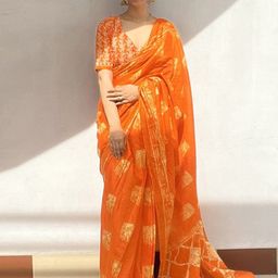 JAINICA Floral Pure Cotton Saree-picture-11