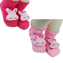 NESKA MODA Kids-Unisex Set Of 2 Ankle Length Cotton Socks-24