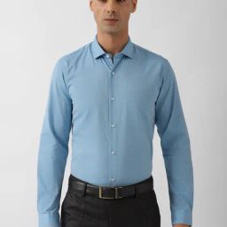 Peter England Blue Slim Fit Printed Shirt-picture-32