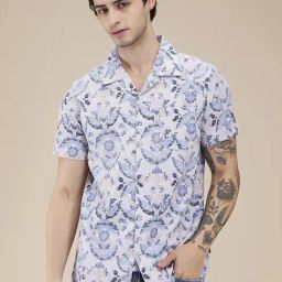 Being Human Grey Cotton Regular Fit Printed Shirt-image-76