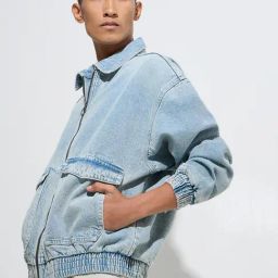 Nuon by Westside Light Blue Relaxed-Fit Denim Jacket-picture-38