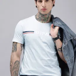U.S. Polo Assn. Brand Logo Printed Pure Cotton Slim Fit T-shirt-picture-40
