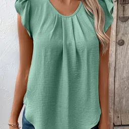 StyleCast x Revolte Women Solid Round Neck Top-image-98