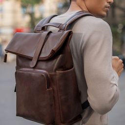 MAI SOLI Men Small Leather Backpack-image-95