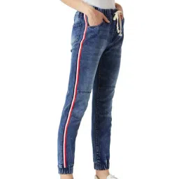 Miss Chase Blue Relaxed Fit Joggers-image-63