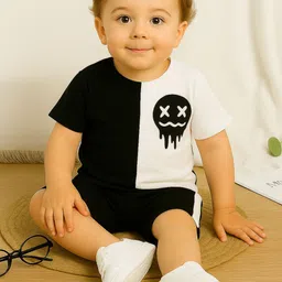 BAESD Unisex Kids Printed T-shirt with Shorts-image-88