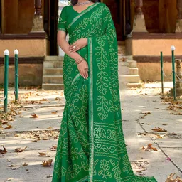 Mitera  Pure Chiffon printed bandhani saree-image-75