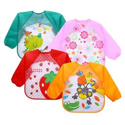 Fantasy India  Long Sleeve Waterproof Cartoon Animals Print Feeding Bibs  Pack of 4 - (Color & Print May Vary)-picture-17