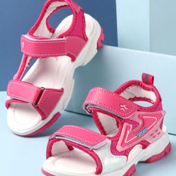 Cute Walk by Babyhug Sandal with Velcro Closure - Pink & White-image-26