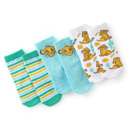 Cute Walk by Babyhug Disney Non Terry Anti-Bacterial Ankle Length Lion King Graphics Pack of 3- Multicolor-image-79