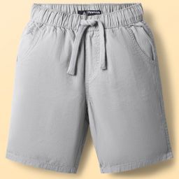 Pine Kids Cotton Woven Knee Length Solid Color Shorts - Light Grey-image-86