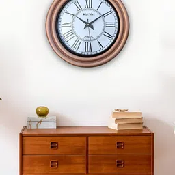 OLIVE TREE Rose & White Printed Wall Clock-48